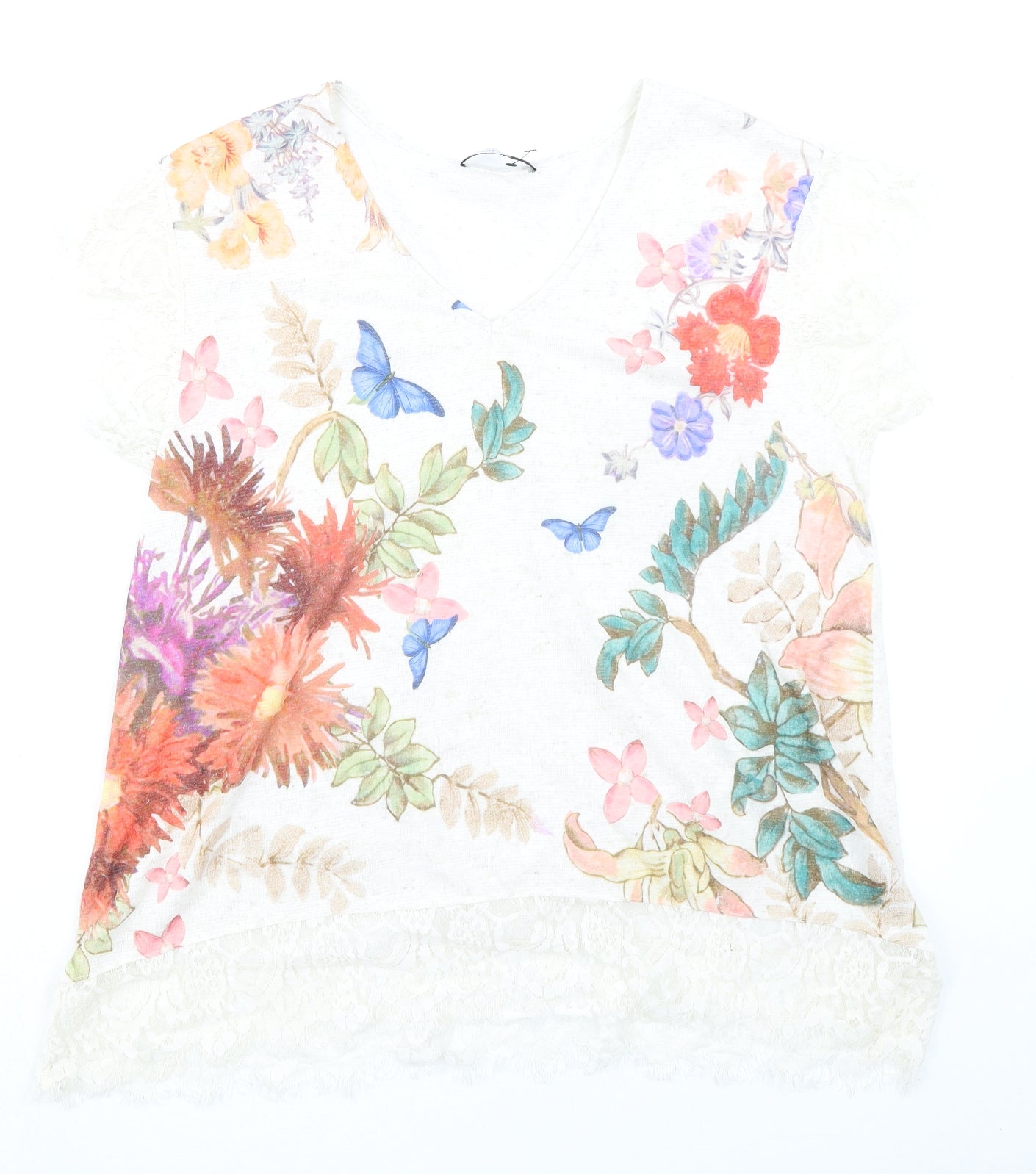 Womens UK Size 12 Per Una Multicoloured Basic Blouse