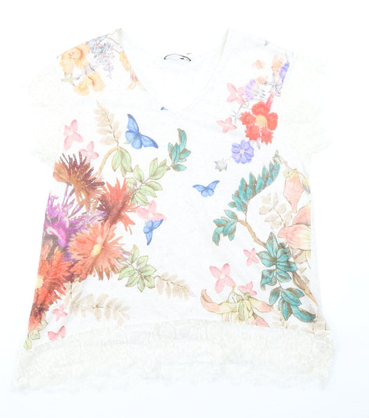 Womens UK Size 12 Per Una Multicoloured Basic Blouse
