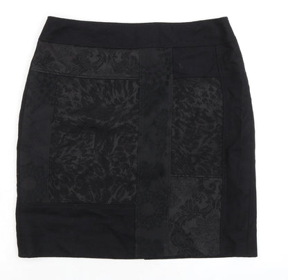 Gerry Weber Womens Black Polyester A-Line Skirt Size 32 in Zip