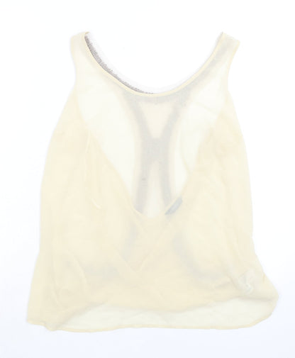 Womens UK Size 16 Limited Collection Ivory Basic Tank