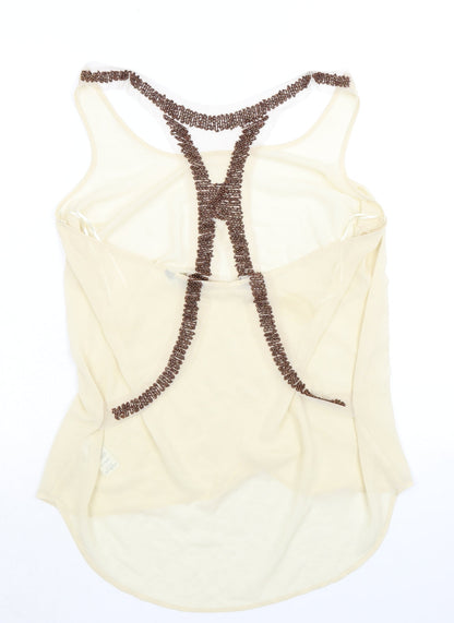 Womens UK Size 16 Limited Collection Ivory Basic Tank