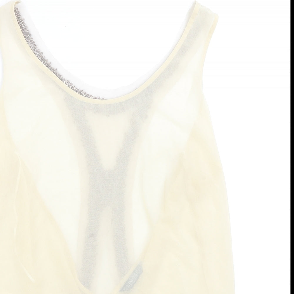 Womens UK Size 16 Limited Collection Ivory Basic Tank