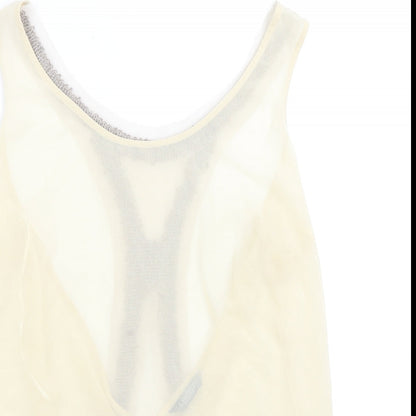 Womens UK Size 16 Limited Collection Ivory Basic Tank