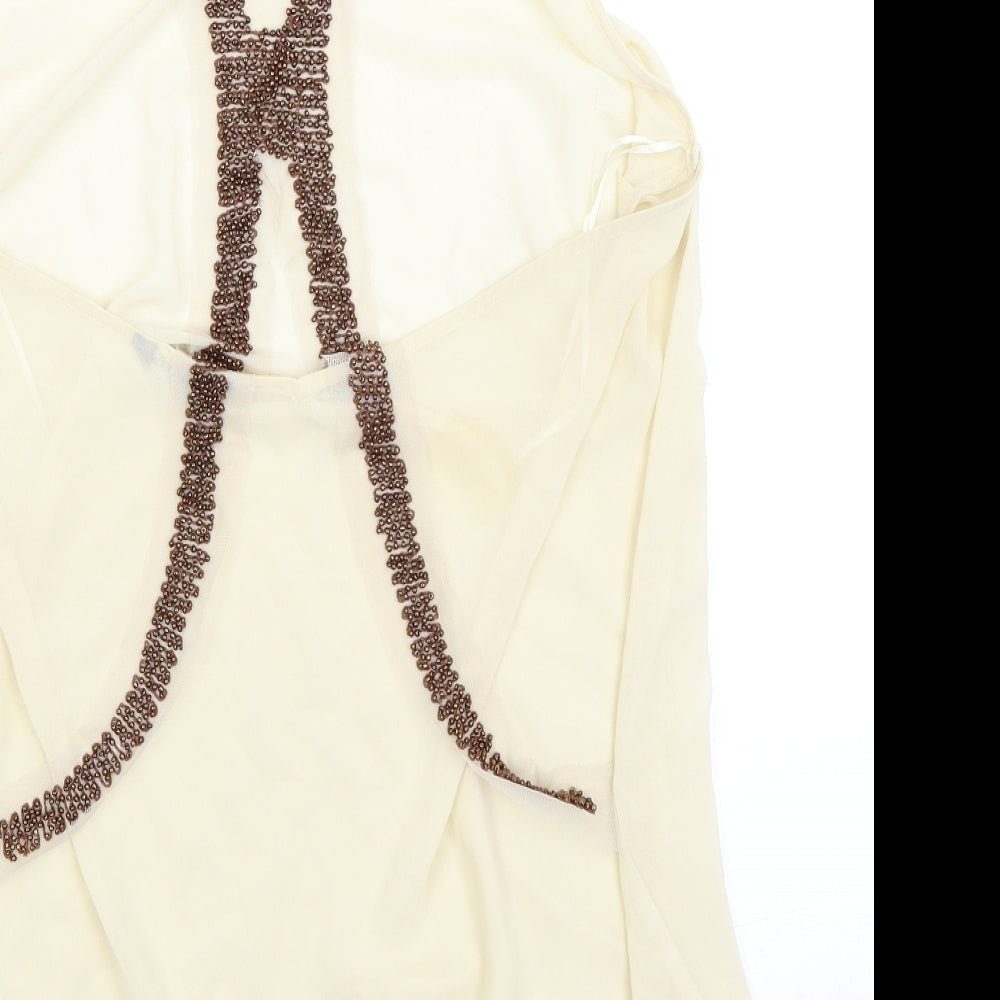 Womens UK Size 16 Limited Collection Ivory Basic Tank