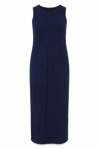 Boohoo Womens Blue Viscose Maxi Size 6 Round Neck Pullover