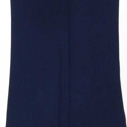 Boohoo Womens Blue Viscose Maxi Size 6 Round Neck Pullover