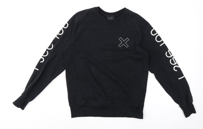 Mens UK Size S Earth Positive Black Pullover Sweatshirt