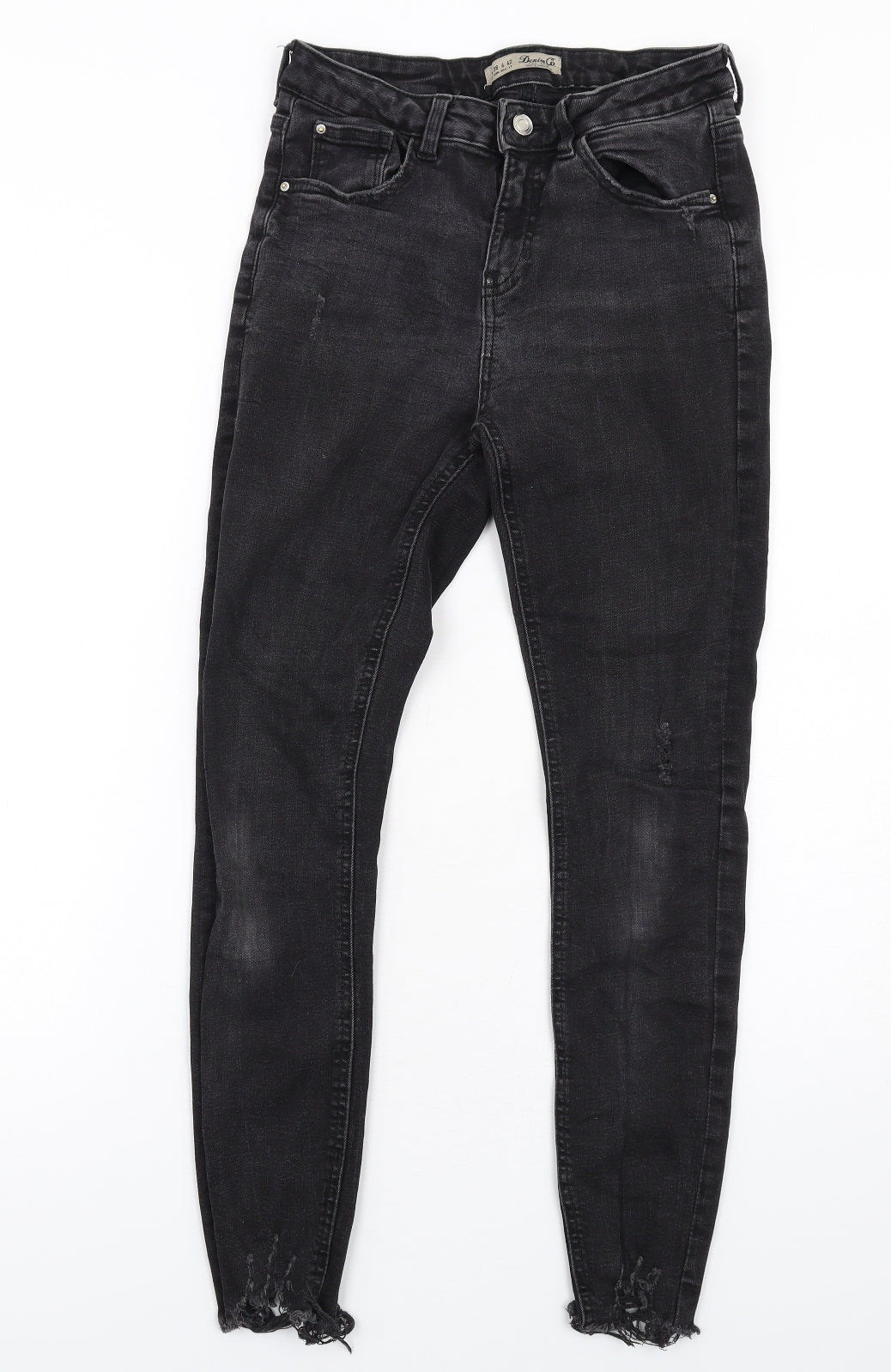 Denim & Co. Womens Black Cotton Skinny Jeans Size 10 L27 in Regular Zip