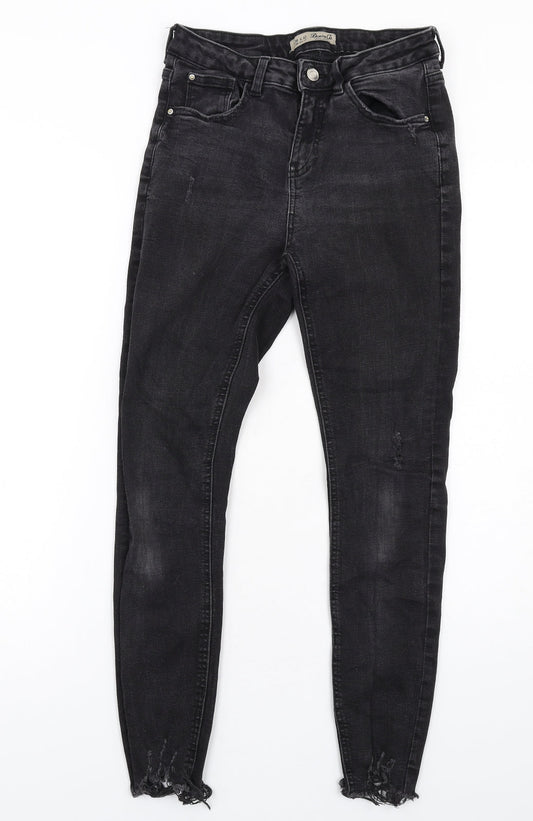 Denim & Co. Womens Black Cotton Skinny Jeans Size 10 L27 in Regular Zip