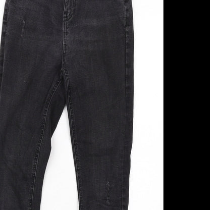 Denim & Co. Womens Black Cotton Skinny Jeans Size 10 L27 in Regular Zip