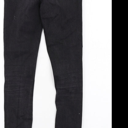 Denim & Co. Womens Black Cotton Skinny Jeans Size 10 L27 in Regular Zip