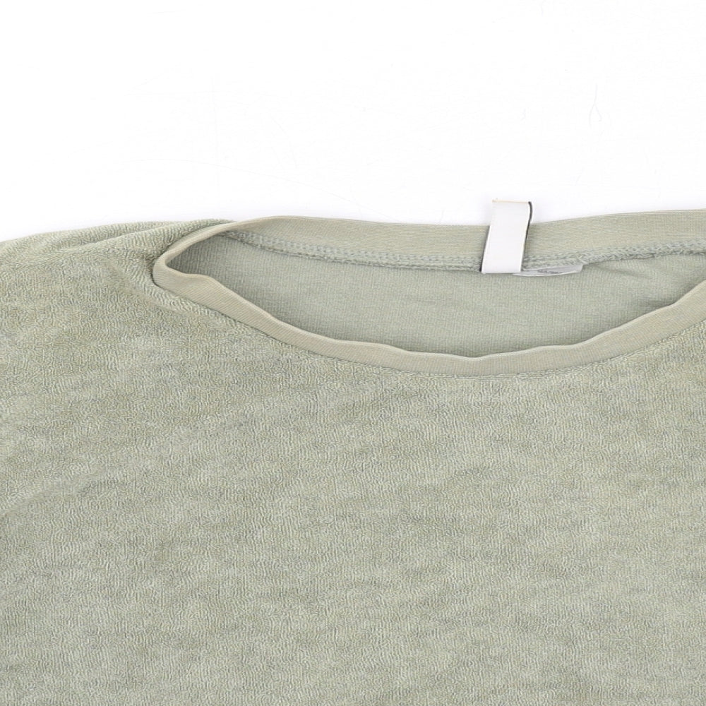 Womens UK Size S H&M Green Cropped T-Shirt