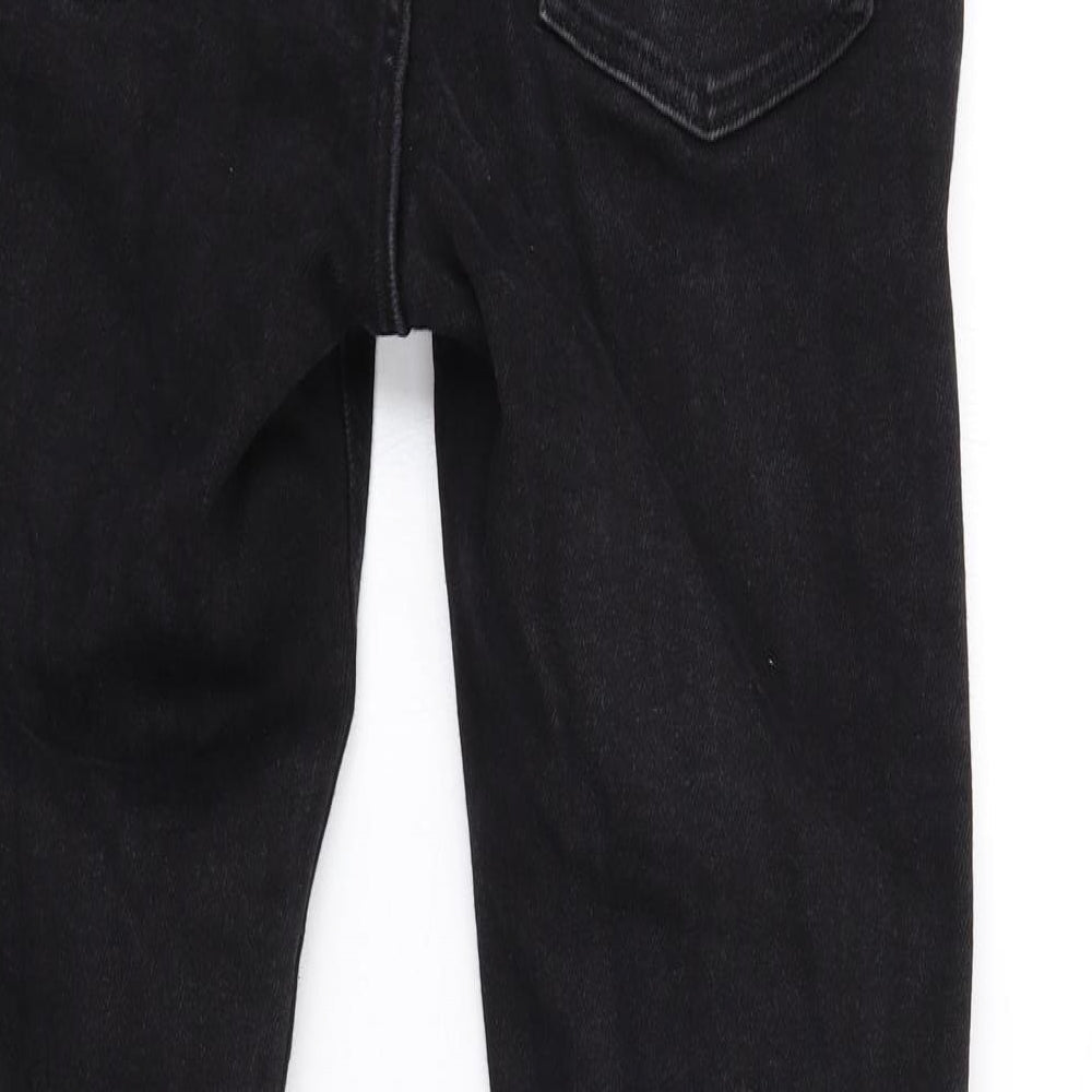 Denim & Co. Womens Black Cotton Skinny Jeans Size 10 L28 in Regular Button