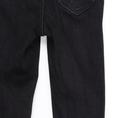 Denim & Co. Womens Black Cotton Skinny Jeans Size 10 L28 in Regular Button