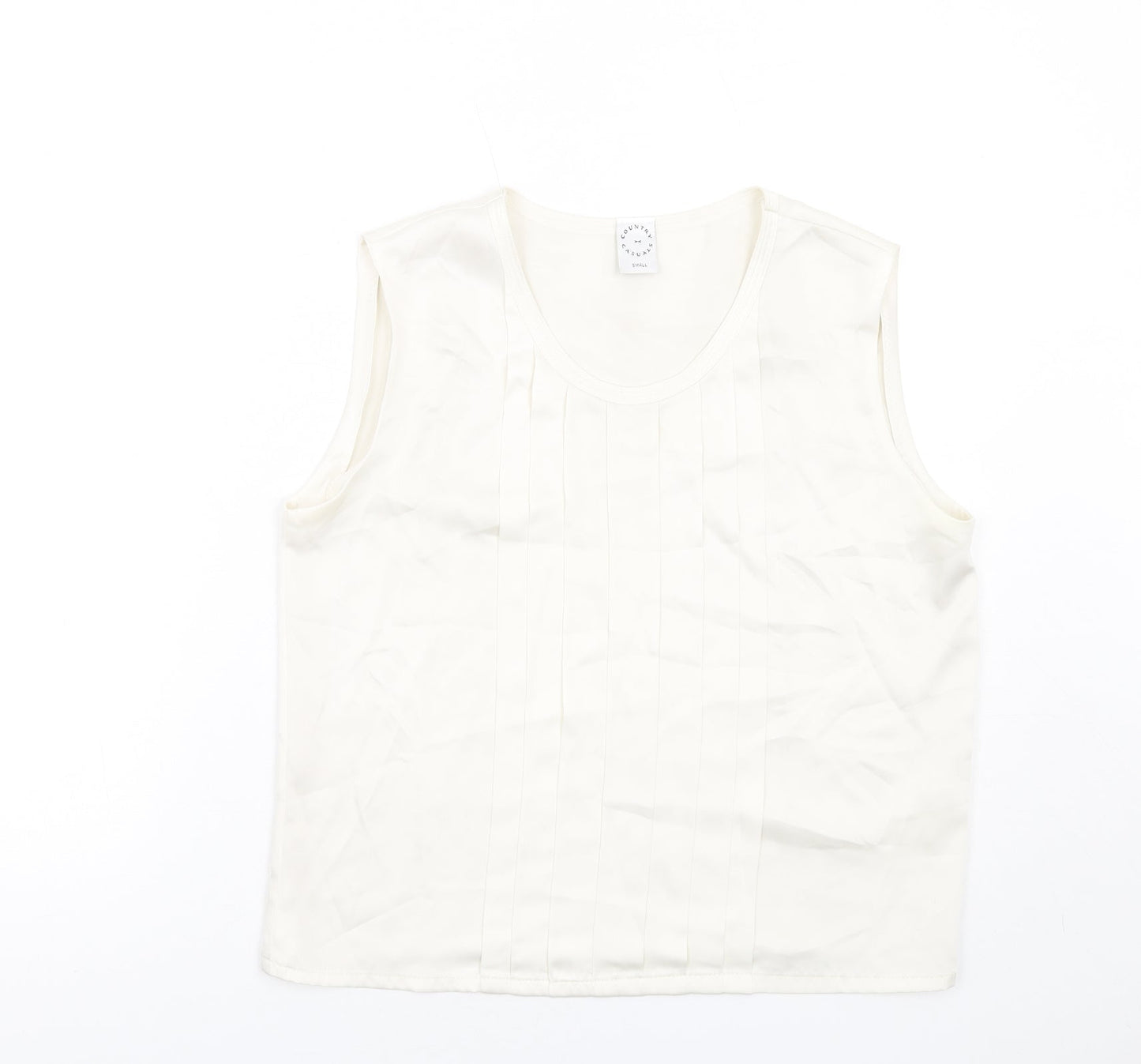 Womens UK Size S Country Casuals Ivory Basic Blouse