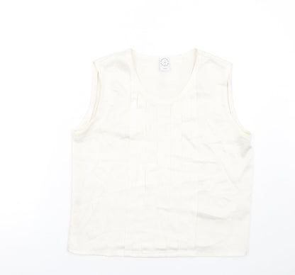 Womens UK Size S Country Casuals Ivory Basic Blouse