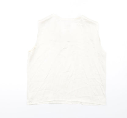 Womens UK Size S Country Casuals Ivory Basic Blouse
