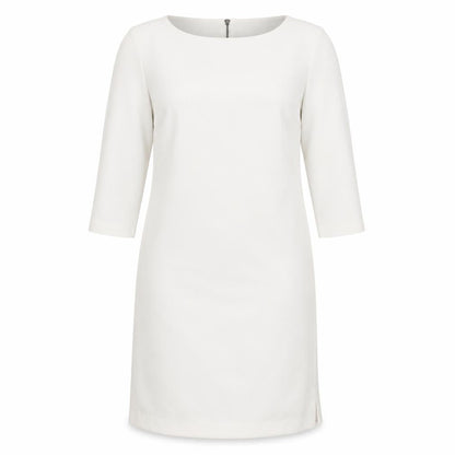 French Connection Womens White Polyester Shift Size 10 Round Neck Zip