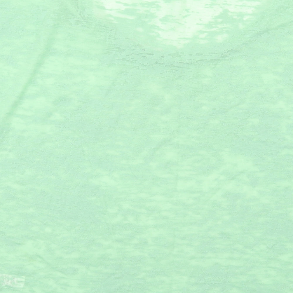 Womens UK Size 8 Topshop Green Basic T-Shirt