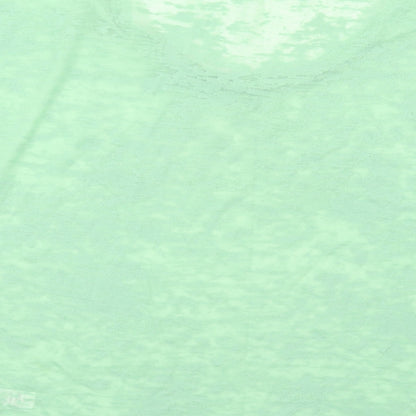 Womens UK Size 8 Topshop Green Basic T-Shirt