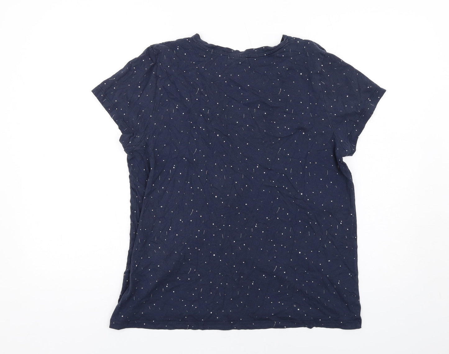 Womens UK Size L ICHI Blue Basic T-Shirt