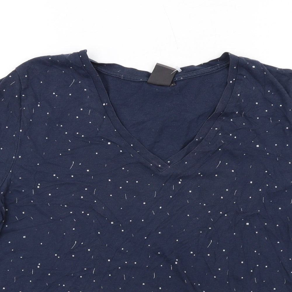 Womens UK Size L ICHI Blue Basic T-Shirt