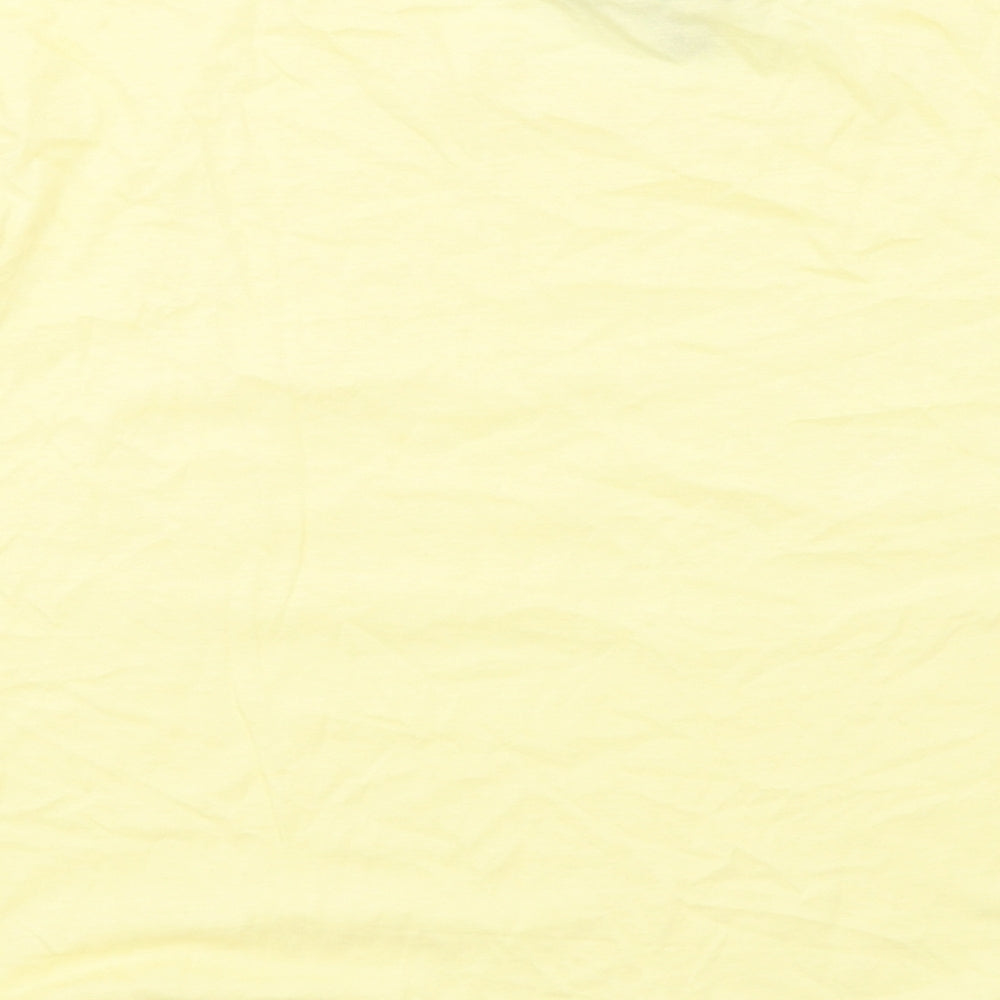 Womens UK Size 12 New Look Yellow Basic T-Shirt