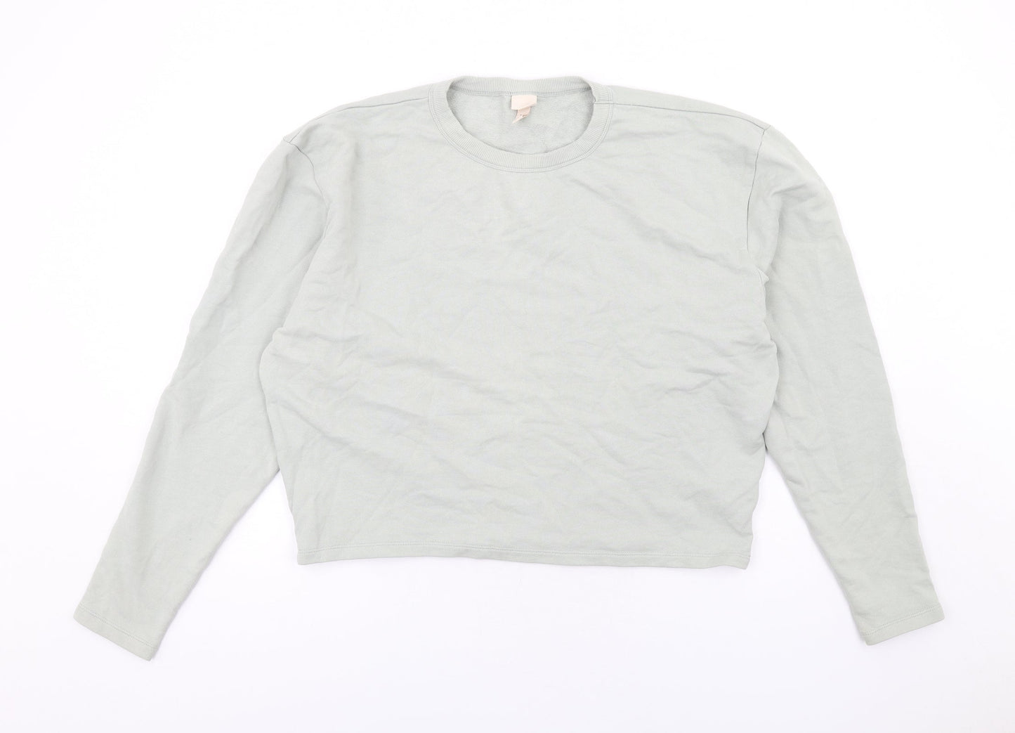 H&M Womens Grey Cotton Pullover Sweatshirt Size L Pullover