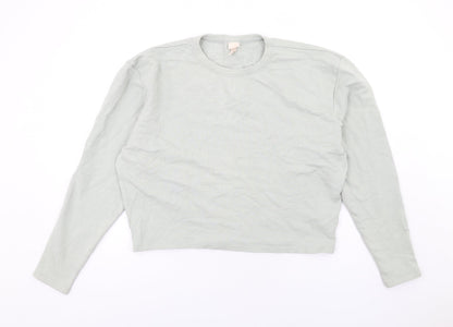H&M Womens Grey Cotton Pullover Sweatshirt Size L Pullover