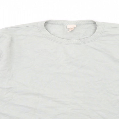 H&M Womens Grey Cotton Pullover Sweatshirt Size L Pullover