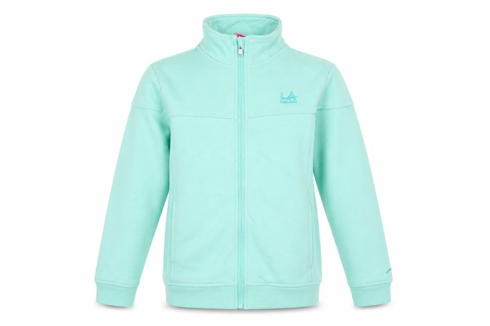 Front view of LA Gear girls’ green basic jacket jacket, size 9-10, years zip
