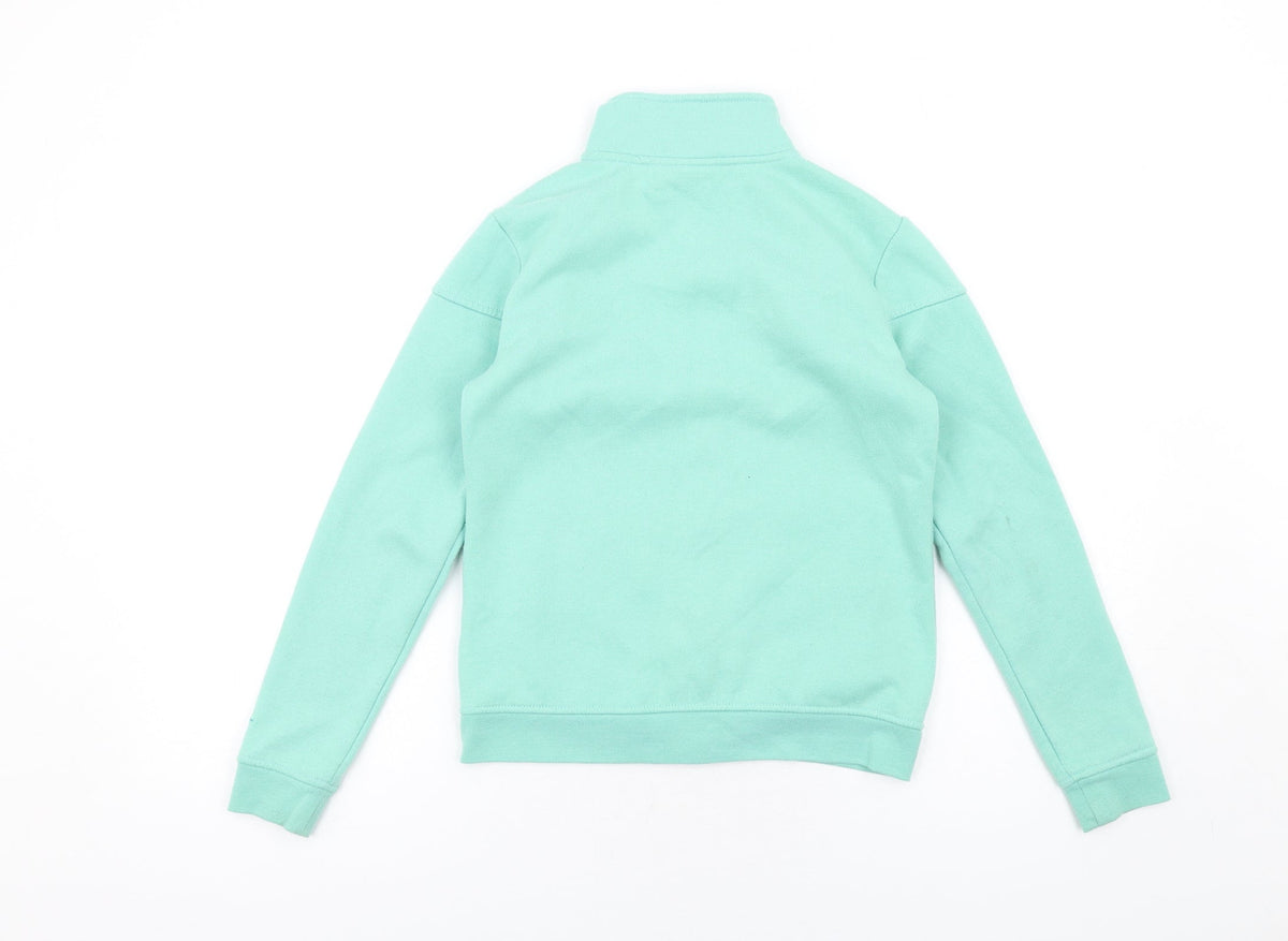 Back view of LA Gear girls’ green basic jacket jacket, size 9-10, years zip