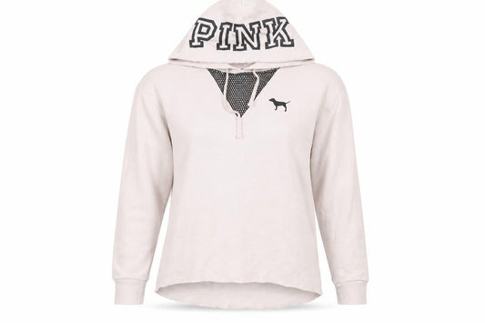 PINK Womens Pink Cotton Pullover Hoodie Size XS Pullover
