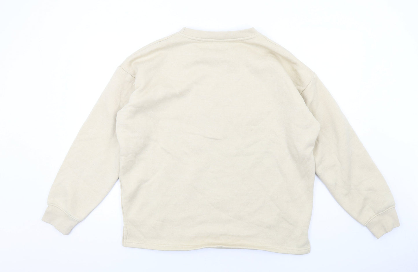 BASSINI Womens Beige Cotton Pullover Sweatshirt Size XL Pullover - Malibu California
