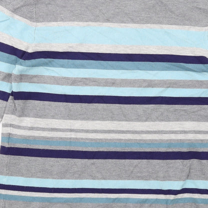 Bianca Womens Multicoloured Round Neck Striped Viscose Pullover Jumper Size 12