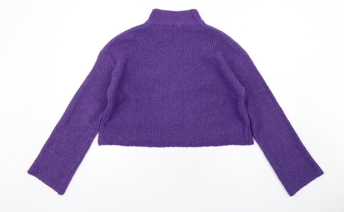 Womens UK Size S H&M Purple Pullover Jumper