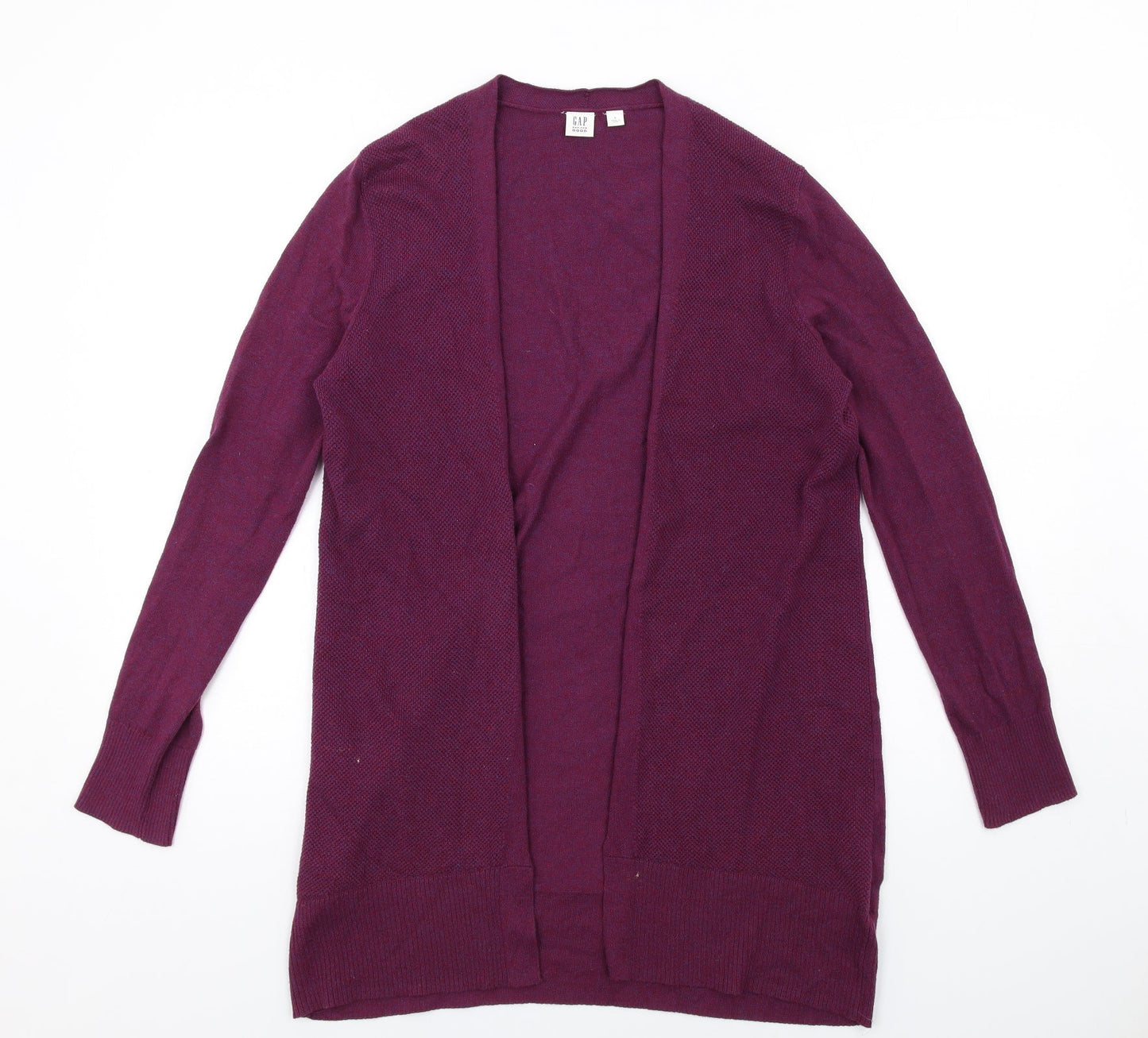Gap Womens Purple V-Neck Cotton Cardigan Jumper Size S