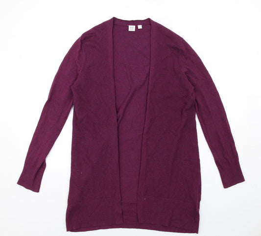 Gap Womens Purple V-Neck Cotton Cardigan Jumper Size S