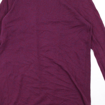 Gap Womens Purple V-Neck Cotton Cardigan Jumper Size S