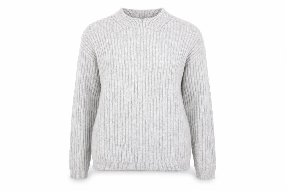 Marks and Spencer Womens Grey Mock Neck Polyester Pullover Jumper Size S