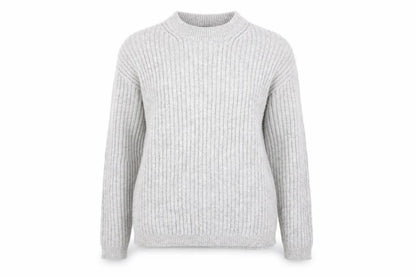Marks and Spencer Womens Grey Mock Neck Polyester Pullover Jumper Size S