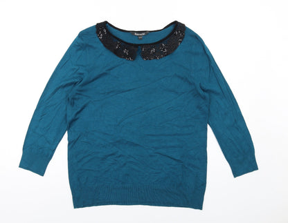Womens UK Size 12 Bonmarché Blue Pullover Jumper
