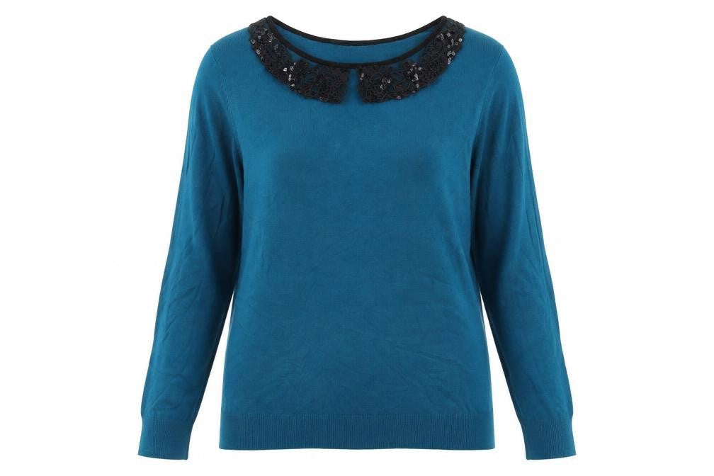 Womens UK Size 12 Bonmarché Blue Pullover Jumper