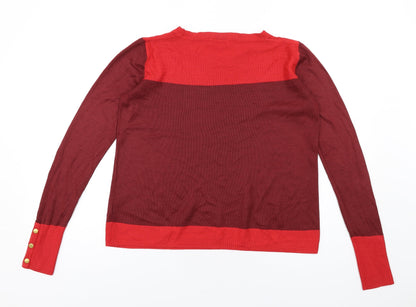 Womens UK Size 8 Classic Red Pullover Jumper
