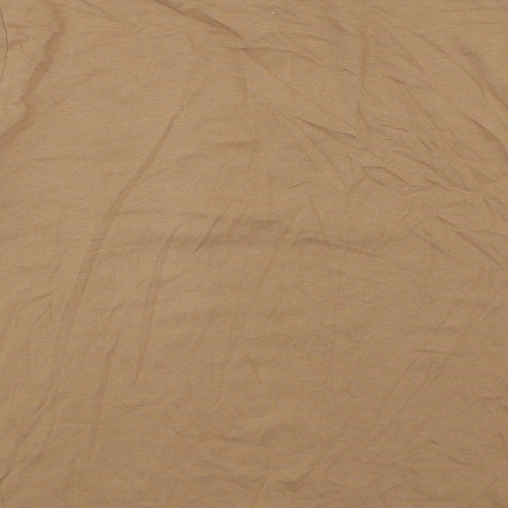 Marks and Spencer Mens Brown Cotton Polo Size 3XL Collared Button