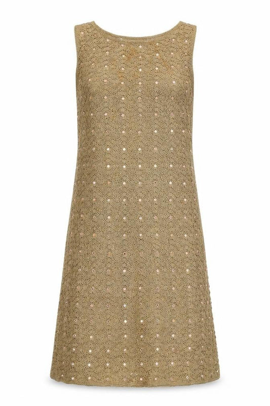 Front view of Principles women’s beige viscose a-line, size L, round neck pullover