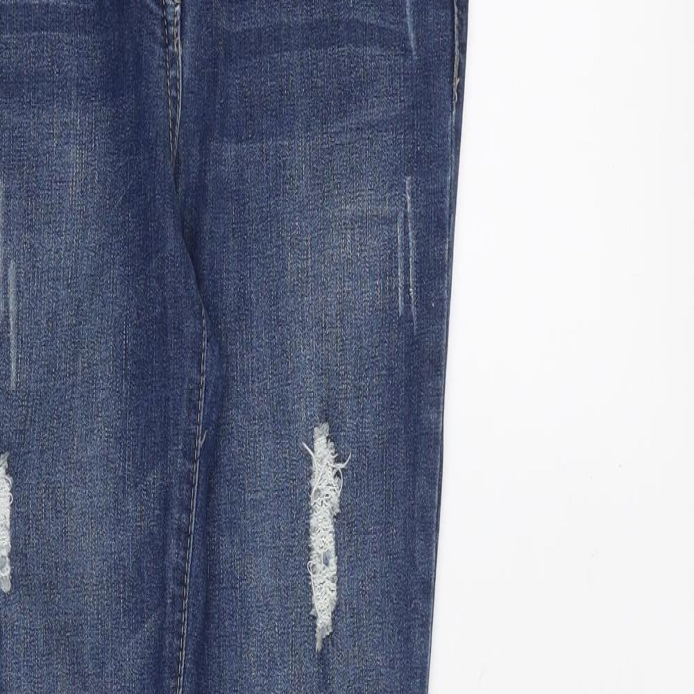 G21 Womens Blue Cotton Skinny Jeans Size 8 L35 in Slim Zip
