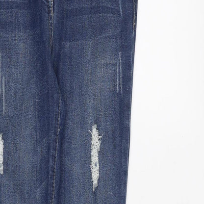 G21 Womens Blue Cotton Skinny Jeans Size 8 L35 in Slim Zip
