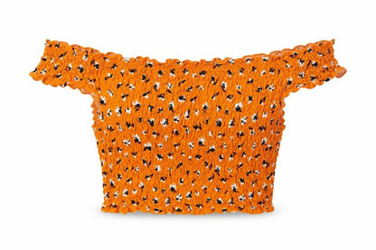 Womens UK Size 6 Miss Selfridge Orange Cropped Blouse
