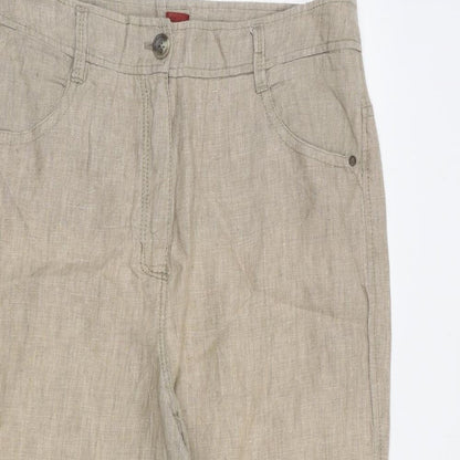 Womens UK Size 12 Olsen Regular Fit  Brown Trousers